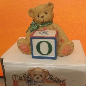 Cherished Teddies Bear with ABC “O” Block